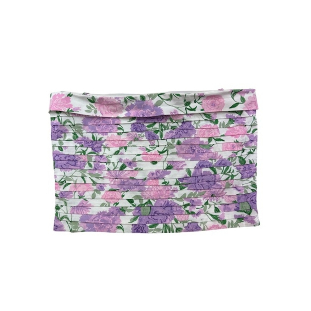 WAYF Pastel Floral Pleated Top